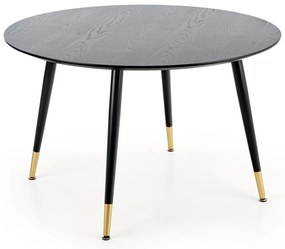 Masa de bucaterie Embos, negru / auriu