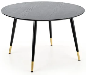 Masa de bucaterie Embos, negru / auriu