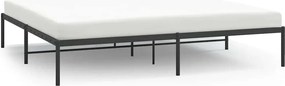 vidaXL Cadru pat metalic, negru, 183x213 cm