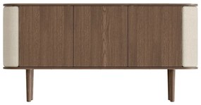 Comodă maro/bej joasă cu aspect de lemn de stejar 150x75 cm Treasures – UMAGE