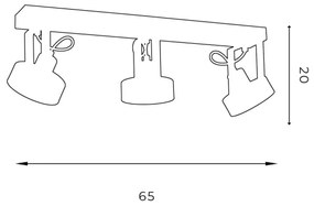 Plafonieră spot VIVA 3xGU10-AR111/15W/230V