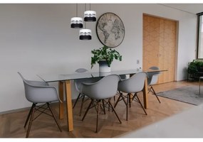 Lustră pe cablu CORAL 3xE27/60W/230V negru/alb/crom d. 45 cm