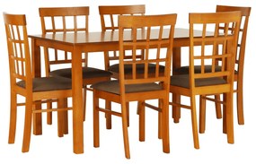 Zondo Set masă scaune pentru sufragerie Gris 1+6 (pentru 6 persoane). 752830