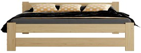 Pat din lemn 120x200 cu saltea din spumă Megana, cu somieră, Inter