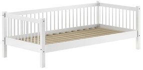 Pat Căsuță Forrest Beech pentru Camera Copii, 90x200 cm, din Lemn Masiv de Fag, Alb – Vipack