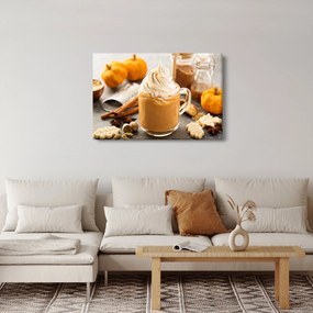 Tablou - Cafea cu lapte de dovleac (90x60 cm)