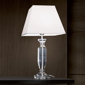 Veioza design decorativ cu cristal K9 POKAL alb/crom