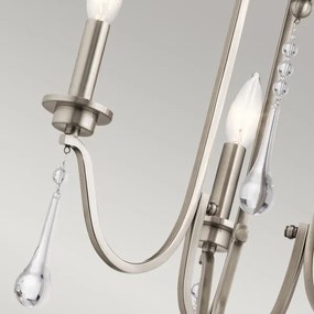 Quintiesse QN-KARLEE3 - Lustru cu tijă KARLEE, 3 x E14, 60 W, 230 V, crom mat