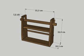 Suport prosop din lemn bucatarie Homs, 33.3x26.8 cm