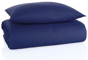 Lenjerie de pat din bumbac Color albastru, 140 x200 cm, 70 x 90 cm