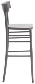 SCAUN BAR LEMN MASIV - ALB