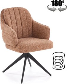Scaun K570, scortisoara/negru, stofa/otel, 61x70x92 cm