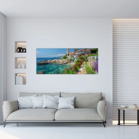 Tablou - Sat pitoresc de coastă (120x50 cm)