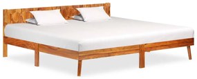 Cadru de pat, 200 x 200 cm, lemn masiv de sheesham 200 x 200 cm, Lemn masiv de sheesham