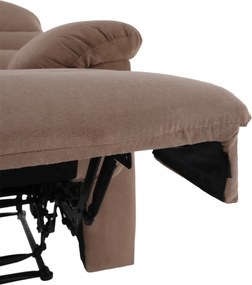 Fotoliu de masaj, reglabil, material textil grej TAUPE, LAMBERT