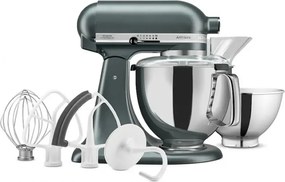 Mixer planetar KitchenAid Artisan Elegance 5KSM175PSEJP, 300 W, 4,8 l, Transmisie directa, 10 viteze, Verde inchis