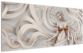 Tablou - Zeița motiv floral (120x50 cm)