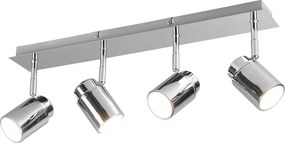 Spot argintiu lucios din metal 19x52 cm Angelo – Trio