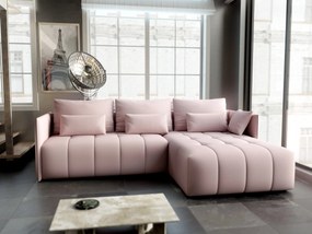 Colțar extensibil dumonde cu ladă de depozitare si sezut confortabil din spuma high-density, Malta Enjoy Flamingo II 235x185 cm