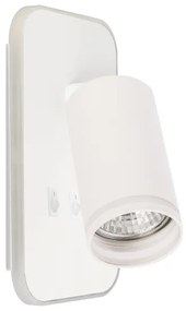 Aplica LED de perete tip spot PIPE 1xGU10/10W/230V + LED/6W, albă