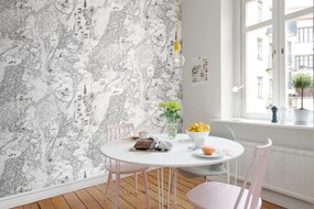 Fototapet, Treasure Hunt, Black and White, Rebel Walls