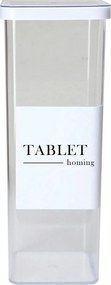 Organizator baie HMY-6380, transparent, plastic, 10x10x26 cm
