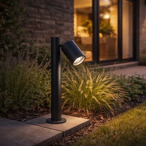 Lampa de exterior neagra 45 cm AR70 reglabila IP44 - Solo