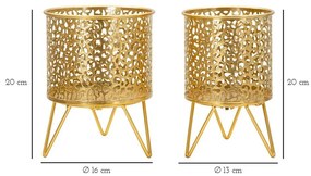 Suporturi pentru flori 2 buc. din metal ø 16 cm (înălțime 20 cm) Piny – Mauro Ferretti