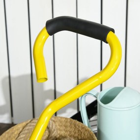 Outsunny Roabă de Grădină cu Mâner și 4 Roți Mari, Capacitate 150 kg, 94x48,5x100 cm, Verde | Aosom Romania