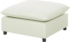 HOMCOM Taburet pentru picioare Ottoman din stofă modernă cu picioare din plastic pentru living și dormitor, 75 cm, crem | Aosom Romania