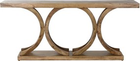 Consolă natur din lemn de mango cu design circular, „Moon"