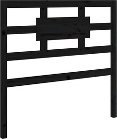 vidaXL Tăblie de pat, negru, 95,5x4x100 cm, lemn masiv de pin