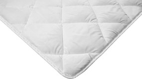 Pilota matlasata Alcam, 140x200 cm, microfibra alba, umplutura fibra siliconica, 400g/mp, nivel de caldura mare