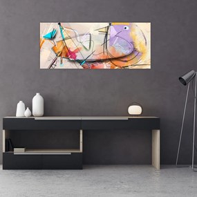 Tablou - Abstract, pasăre (120x50 cm)