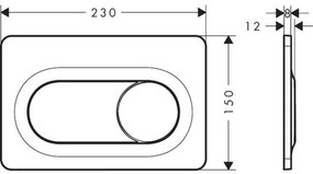 Clapeta de actionare, negru mat, Hansgrohe iFrame Original S