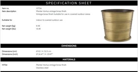 Ghiveci, vas decorativ din otel inoxidabil Hortus