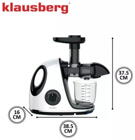 Storcator de fructe cu rotație lentă Klausberg KB7864, alb