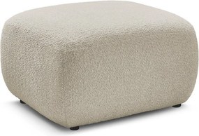 Taburet bej cu tapițerie din țesătură bouclé Montaigne – Bobochic Paris