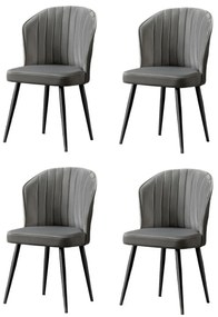Set de scaune de sufragerie Rubi Grey, 4 buc.