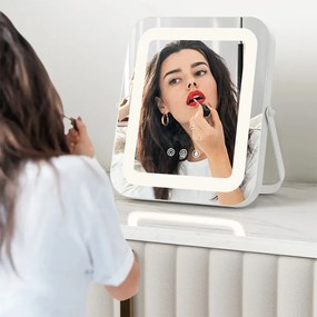 Oglindă cosmetică de masă cu iluminare