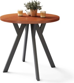 Mazzoni ALMO 80 Calvados/picioare negre - MASĂ ROTUNDĂ CU PICIOARE Y LOFT/INDUSTRIAL PENTRU BUCĂTĂRIE LIVING SAU SUFRAGERIE