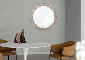 STONES Oglindă de perete cu ramă din sticlă coaptă de culoare bronz. Cadru metalic. 100cm X 100cm H. 0cm | Aosom Romania