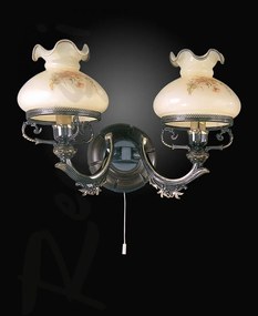 Aplica de perete design italian din alama cu lemn 2812