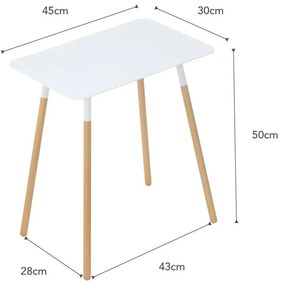 Măsuță auxiliară din metal 30x45 cm Plain – YAMAZAKI