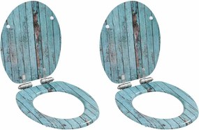 vidaXL Capace WC închidere silențioasă, 2 buc., MDF, design lemn vechi