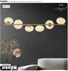Lustra moderna cu 6 surse de lumina Pebble