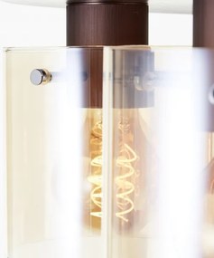 Brilliant - Plafonieră PETJE, 5xE27/40W/230V, Ø 52 cm, maro/fumuriu