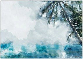 Tablou - Palmier lângă mare (70x50 cm)