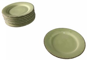 Farfurie Desert Glaze Verde-Lemon 20cm (glazurat manual)