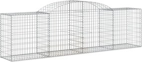 vidaXL Coș gabion arcuit, 300x50x80/100 cm, fier galvanizat